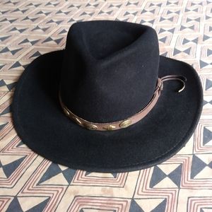 Scala Outback Black Crushable Wool Felt Hat